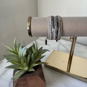 Stella & Dot Celine Wrap Bracelet in Silver
